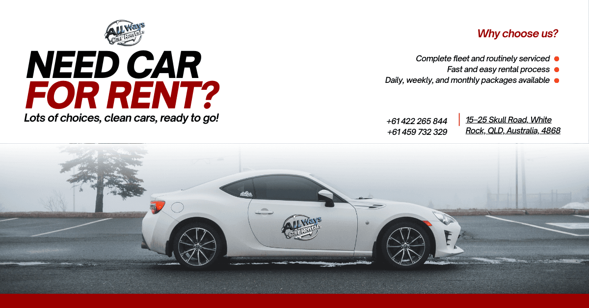 Rental car available from AllWays Car Rentals in Cairns
